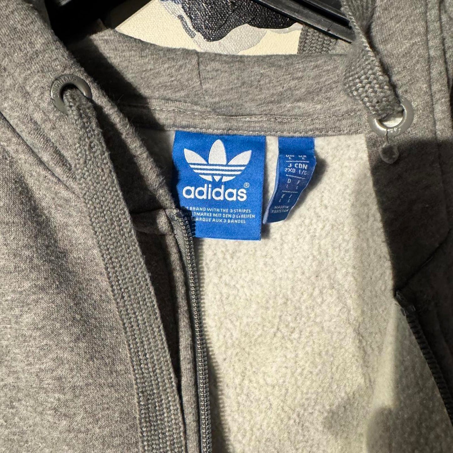 Adidas Originals Fleece-Lined Zip Hoodie – Grey Marl