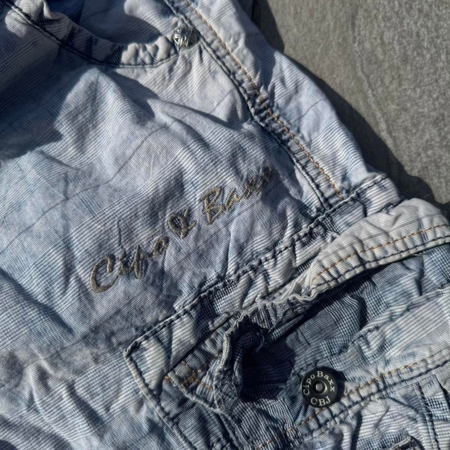 Cipo & Baxx Cargo Shorts – Light Grey (W32)