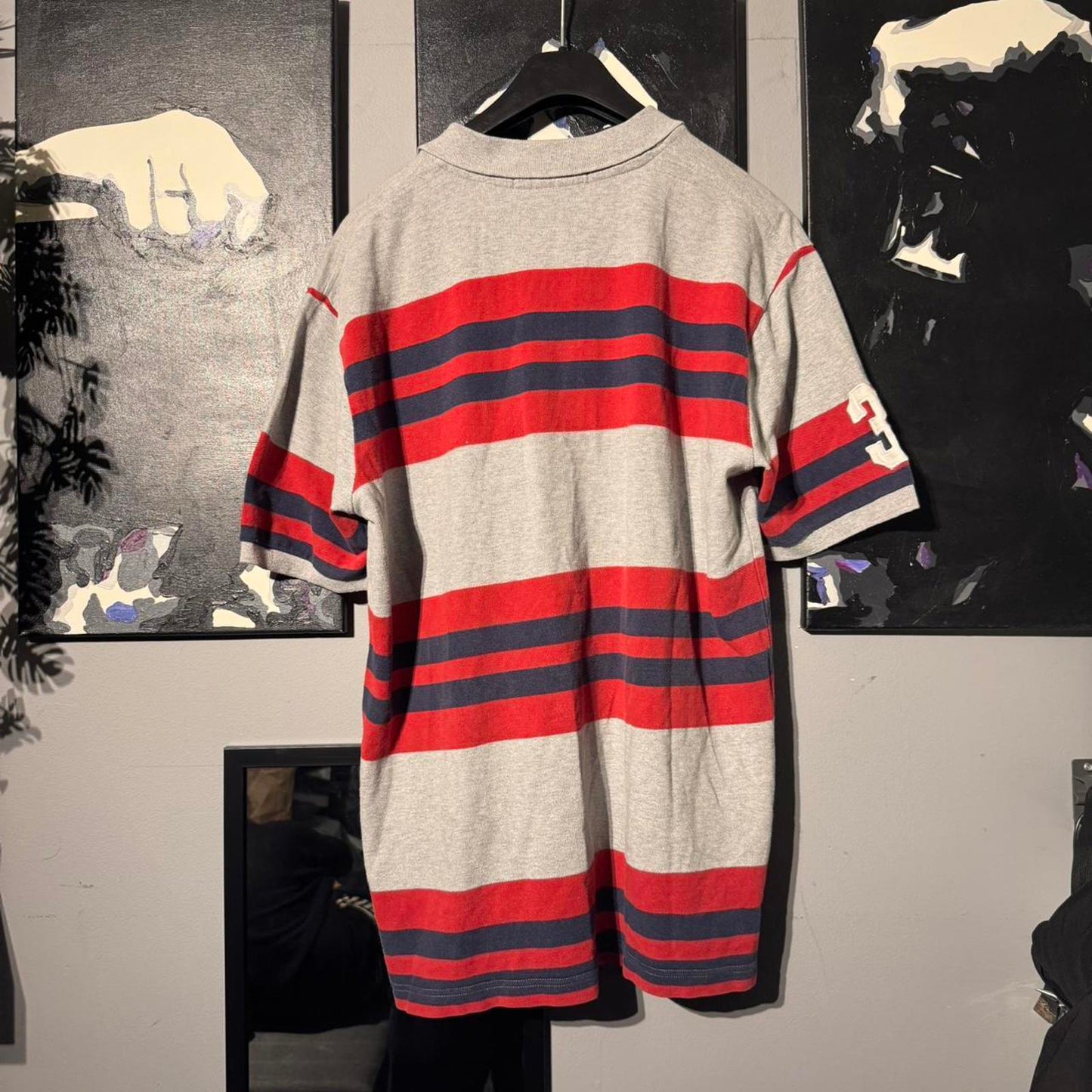 Vintage U.S. Polo Assn. Striped Polo Shirt (L)