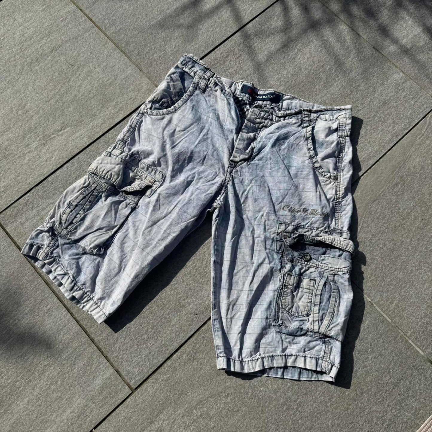 Cipo & Baxx Cargo Shorts – Light Grey (W32)