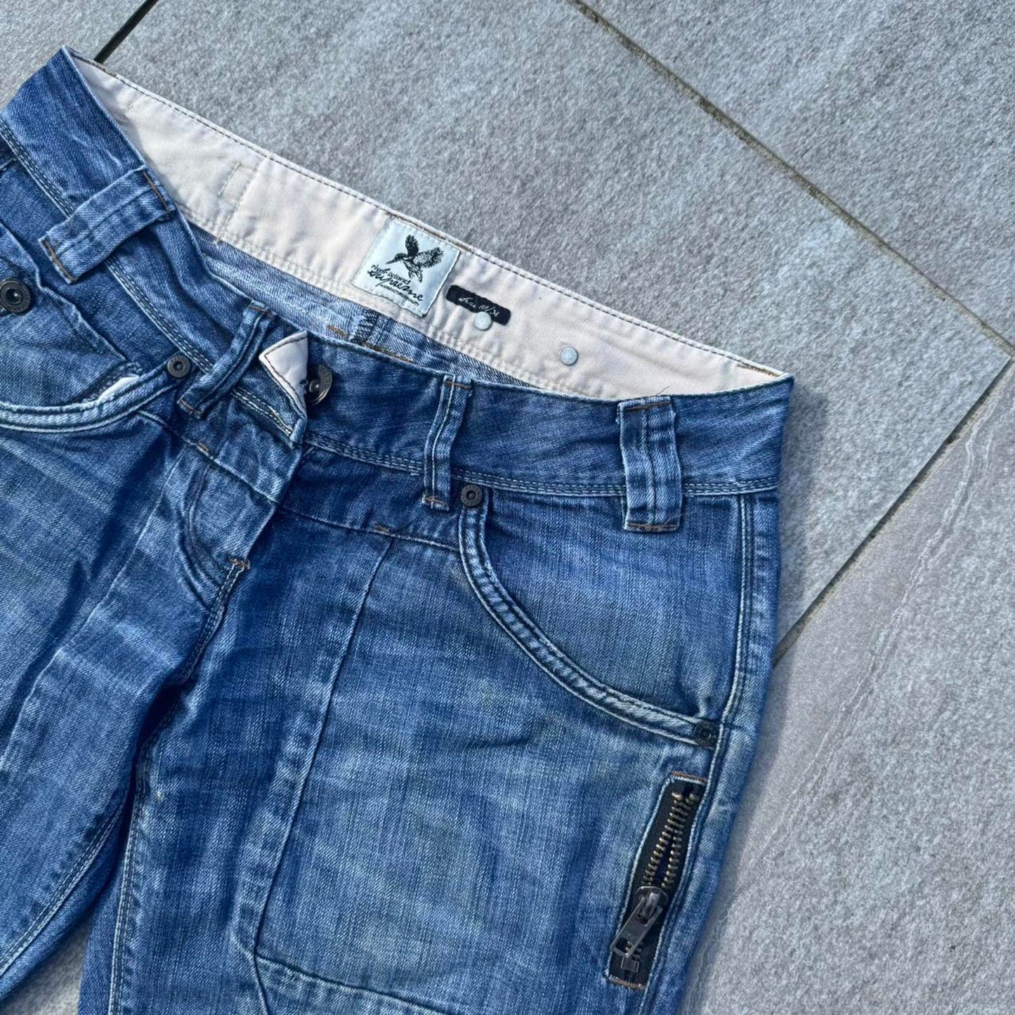 River Island Streamline Utility Jeans – Blue (W36)