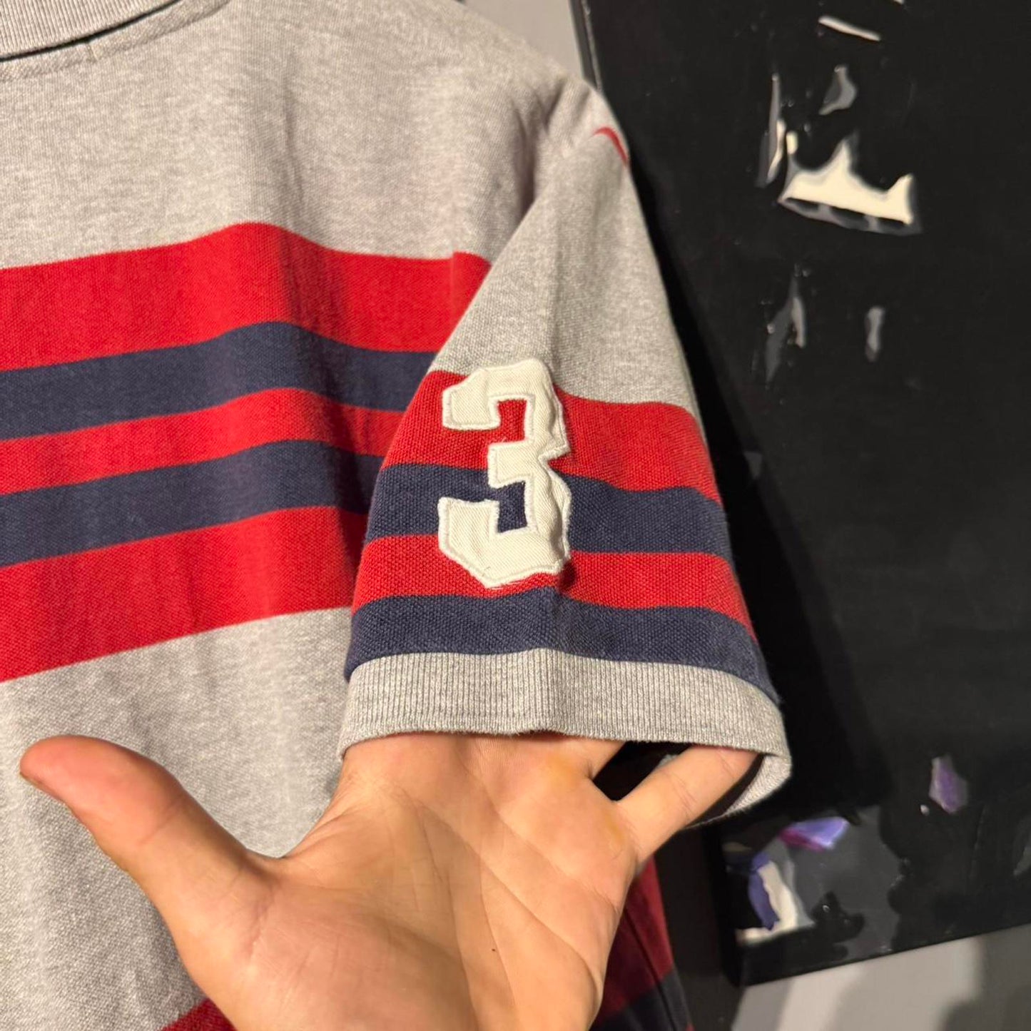Vintage U.S. Polo Assn. Striped Polo Shirt (L)