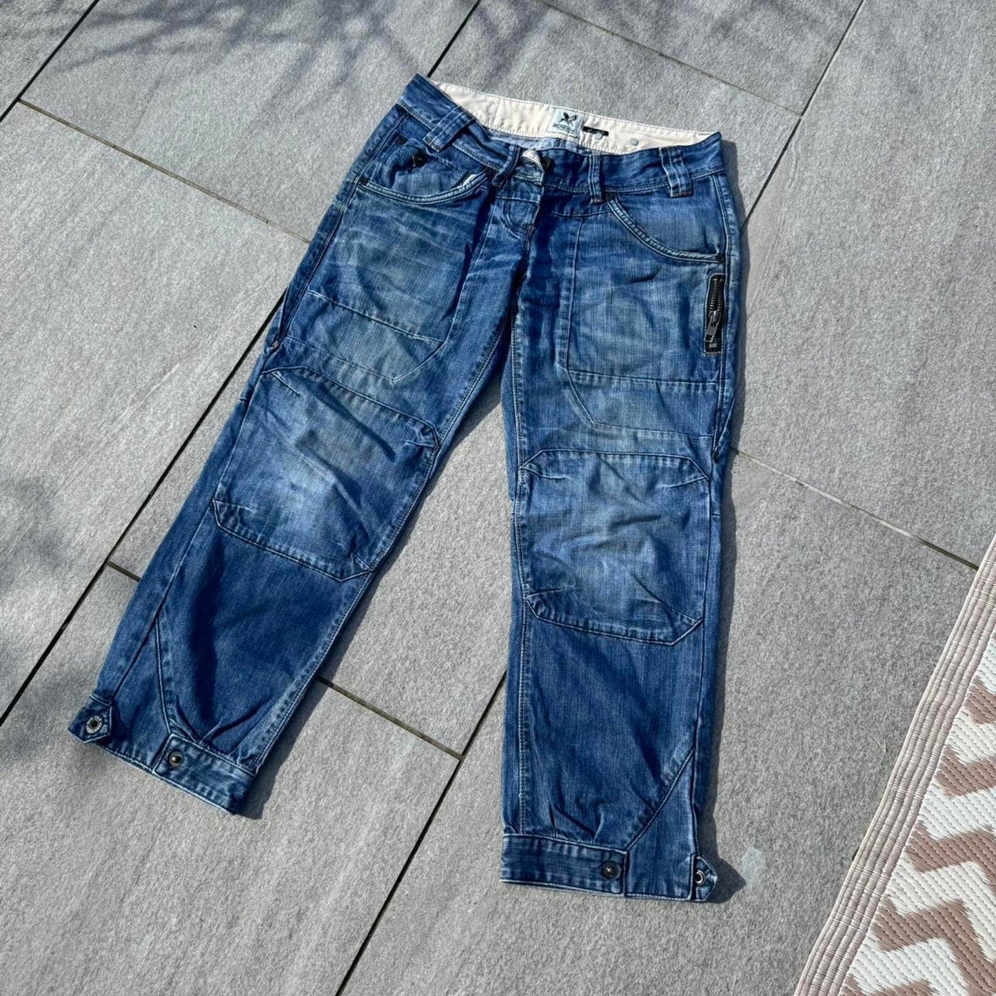 River Island Streamline Utility Jeans – Blue (W36)