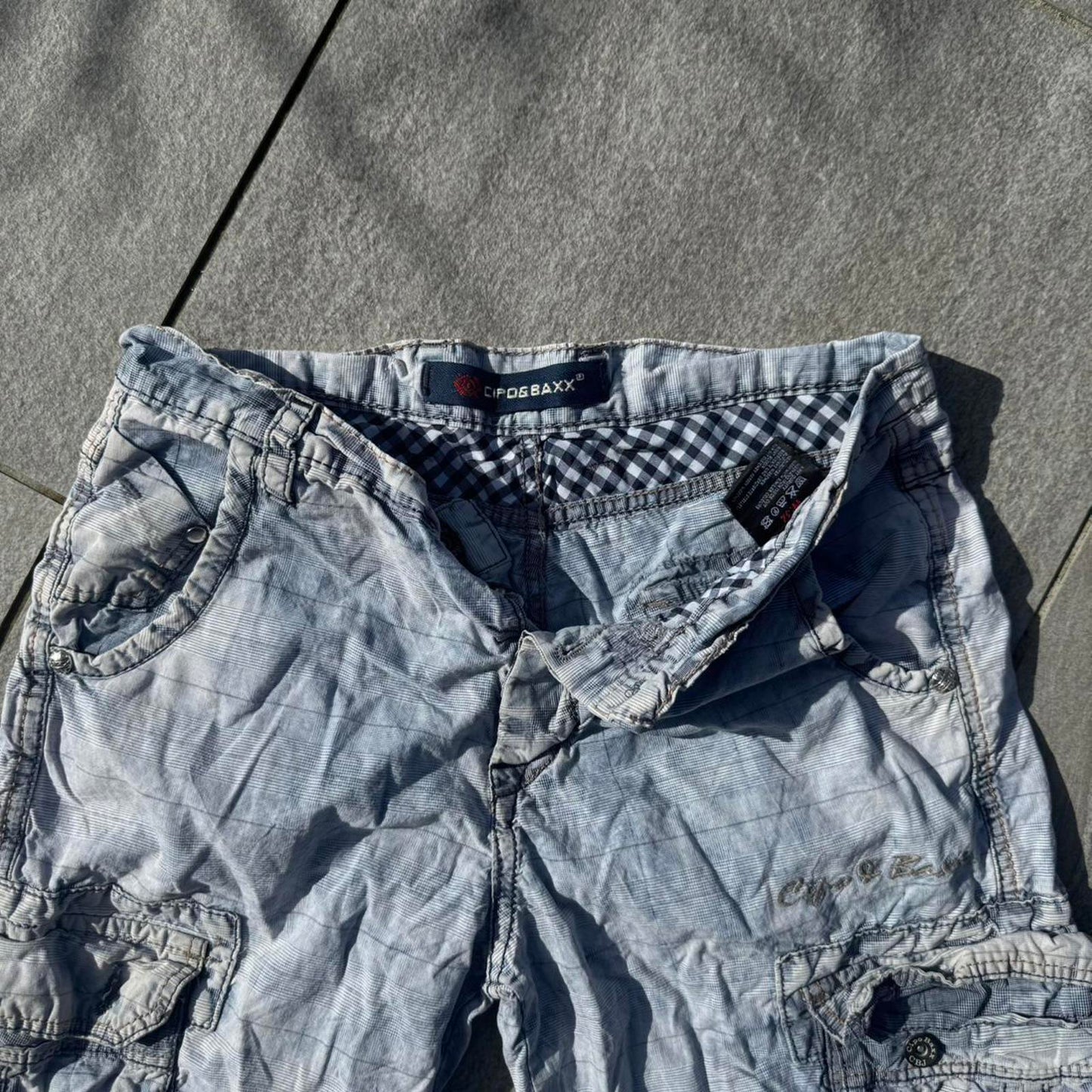 Cipo & Baxx Cargo Shorts – Light Grey (W32)